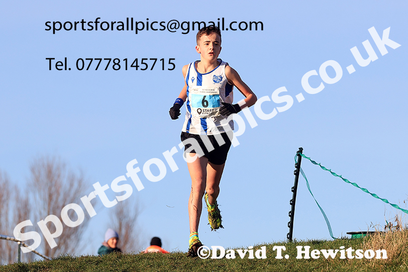 Boys under-13s 2024 NECAA Cross Country Champs., Temple Park, South Shields. Photo: David T. Hewitson/Sports for All Pics